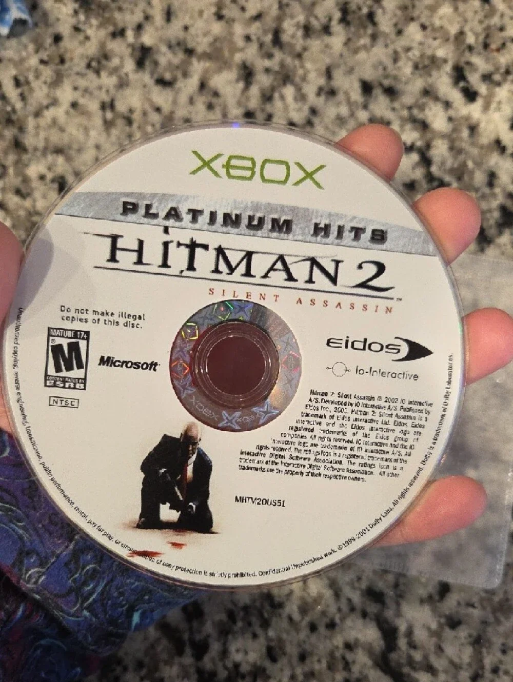 Hitman 2 Silent Assassin Xbox Disc - NO CASE